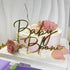 lvbeybc Gold Baby in Bloom Cake Topper,Baby Shower Cake Sign,Pregnancy Reveal,Acrylic Baby shower Cake Side