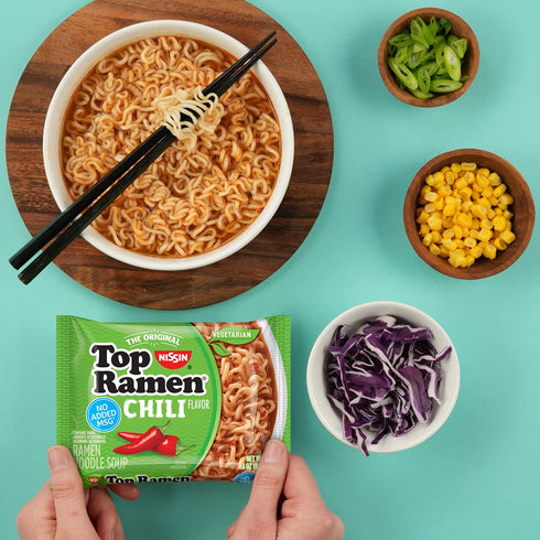3.0 (pack 1) Nissin Top Ramen Chili Flavor Ramen Noodle Soup , ounce