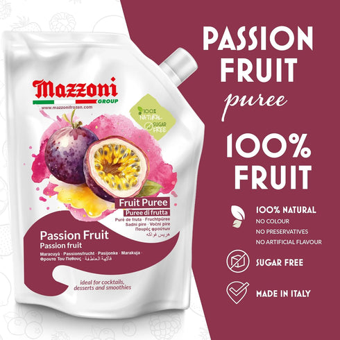 100% Mazzoni - Lime Juice & Passion Fruits Puree - Natural