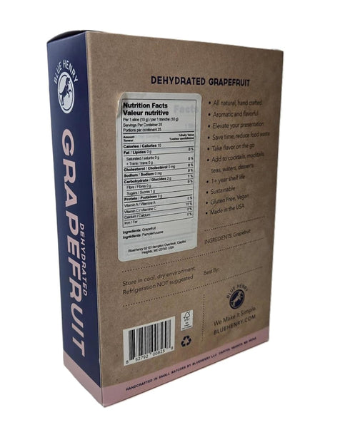 3 oz 25 BlueHenry Dehydrated Grapefruit - - slices - Natural Fruit