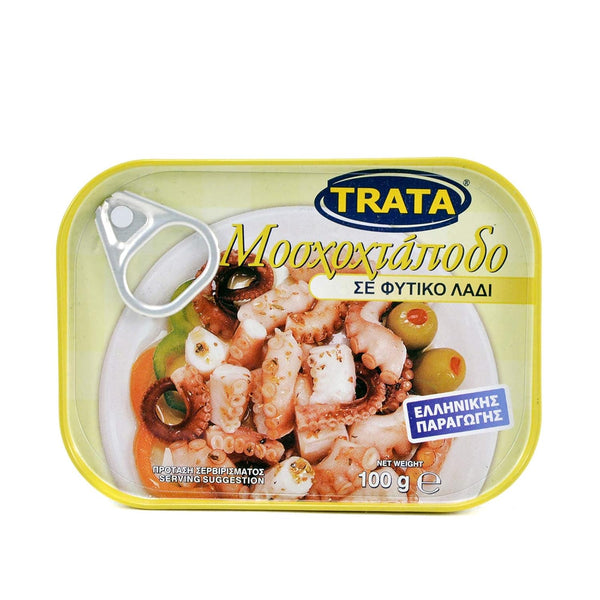 TRATA Greek Canned Musky Octopus From the Aegean Sea in Vegetable Oil 100gr