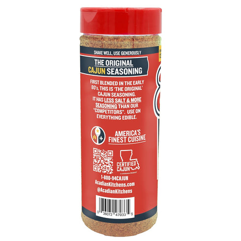 16 oz Pack 4, Original Cajun Seasoning - Jar, of Low Sodium, No MSG, All Natural - Authentic Louisiana Spice