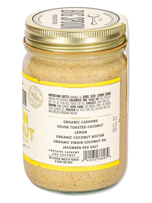 2 13 Big Spoon Roasters Lemon Cookie Butter with Sea Salt - Keto Friendly, Fair Trade Cashews - Low Sugar & Palm Oil