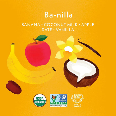 3.2oz Once Upon a Farm Coconut Yogurt Alternative Ba-Nilla Organic Snack Pouch