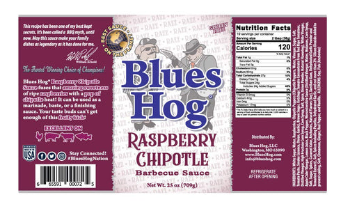 Blues Hog Raspberry Chipotle BBQ Sauce, 25 oz Squeeze