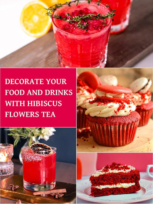 50 Count TeeLux Hibiscus Tea Bags, Natural Hibiscus Flowers Herbal Tea, Caffeine Free, Refreshing Tart Flavor, Hot