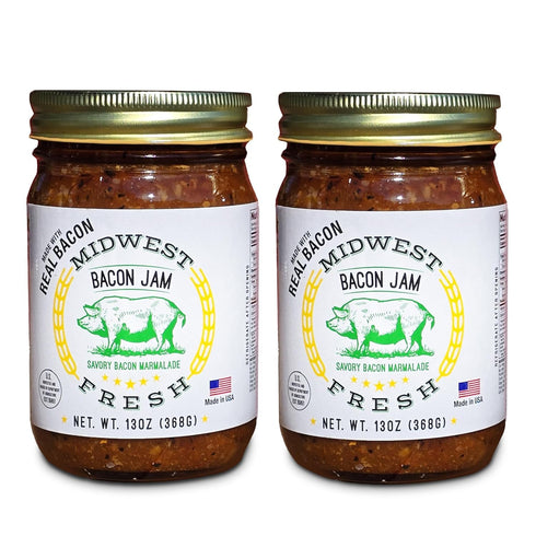 Midwest Fresh Award-Winning Bacon Jam | 13 oz Gourmet Burger Sauce and Charcuterie Board