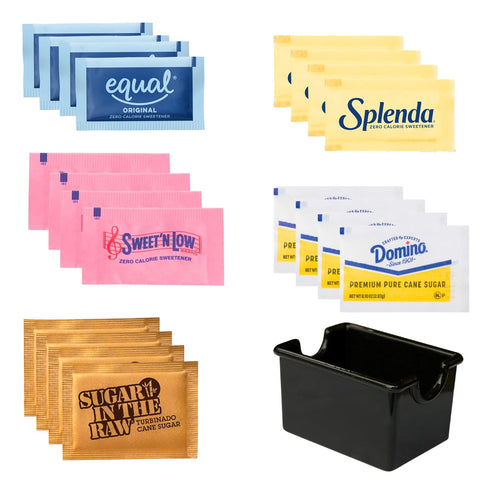 AMAZING GOODS Assorted Sugar Packets for Coffee Station Gift Set, 300 Piece Individual Sugr
