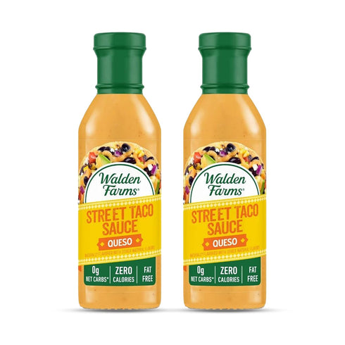 Walden Farms Queso Street Taco Sauce, 12 oz. (2 Pack) - Vegan, Paleo, Keto Friendly, Non-Dairy, Perfect for Tacos
