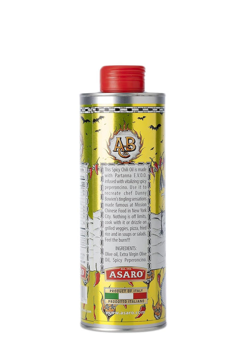 16.9 oz (500 ml) Partanna Mission Spicy Pepper Olive Oil - Premium Extra Virgin Olive Oil Infused with Spicy Red