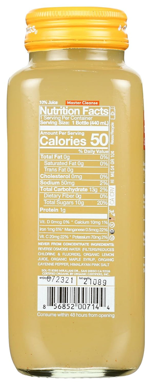 15.5 Oz Sol-ti, Juice Master Cleanse Cold Pressed Organic, Fl