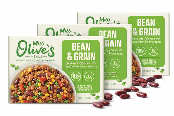 Miss Olives Southwest Style Bean & Grain Bowl, Lower Sodium Microwavable Ready
