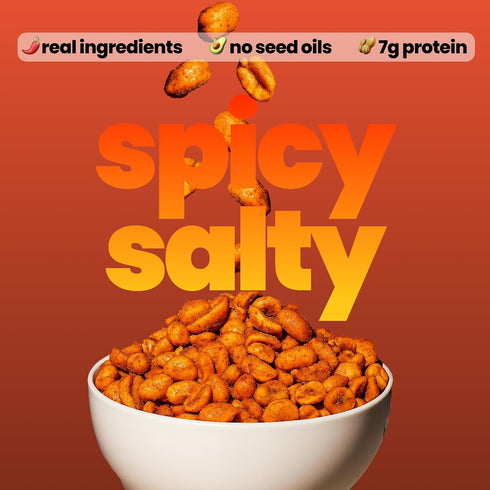 3-Pack 7oz Confusion Snacks Chili Spiced Hot Peanuts Spicy Snacks with a Hot & Spicy Taste, Keto, High Protein, Seed
