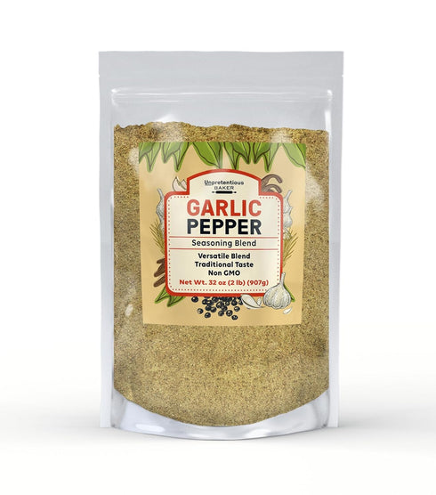 Unpretentious Garlic Pepper, Versatile Seasoning, Salty & Garlicky Flavor, Delicious Seasoning Blend