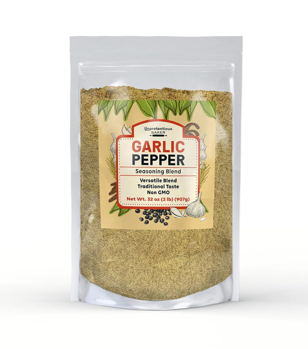 Unpretentious Garlic Pepper, Versatile Seasoning, Salty & Garlicky Flavor, Delicious Seasoning Blend