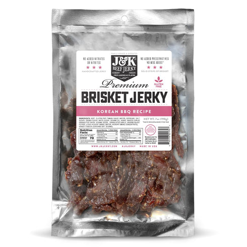 J&K Beef Brisket Jerky - Korean BBQ - Hand Crafted Small Batch