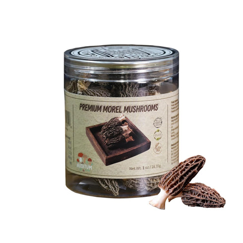 Auditum Premium Dried Morel Mushrooms, Wild Harvested, Nutrient-dense for Vegans, Earthy Flavor