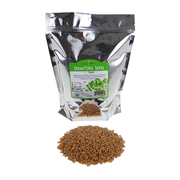 Handy Pantry Organic Spelt Seeds Non-GMO Whole Berries for Cooking, Flour, Milling,