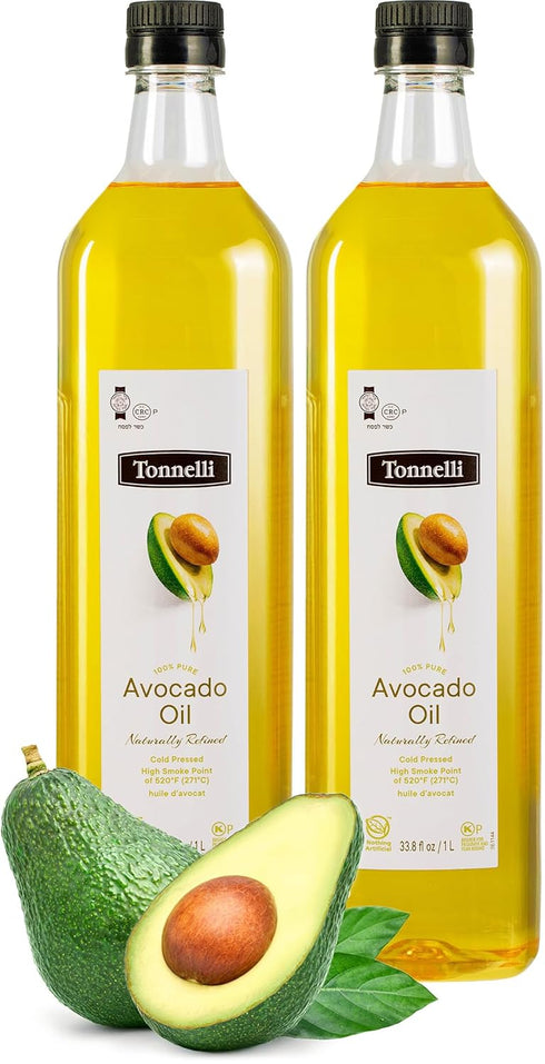 Tonnelli Premium Cold Pressed Naturally Refined Avocado Oil, 1 Liter (2 Pack) |