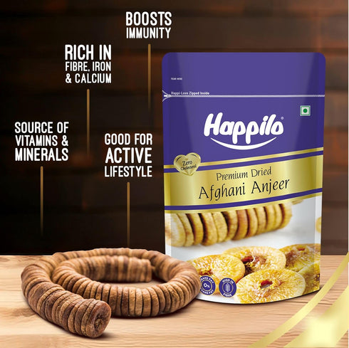 Happilo Premium Dried Afghani Anjeer - Nutritious and Delicious Snack