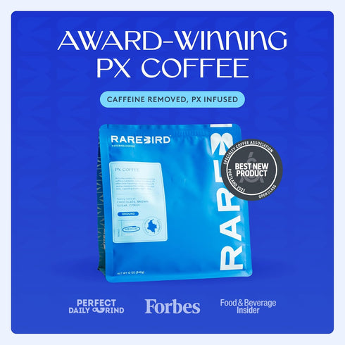 100% 12oz Rarebird Px Coffee Award Winning Specialty Coffee with Paraxanthine | Caffeine Alternative for Clean Energy
