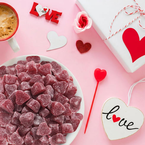 Gummy 5lb Pack Gummy Valentine Cinnamon Jelly Hearts Candy, of Valentine's Day Candy Bulk, Ideal Valentines Day Candy