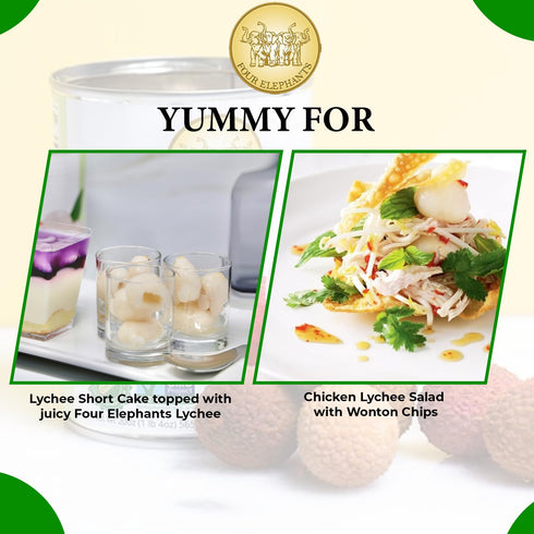 (3) 20 oz Premium Lychees in Syrup - | Natural Ingredient | Use For Mocktails, Cocktails, Drinks, Smoothies | Real
