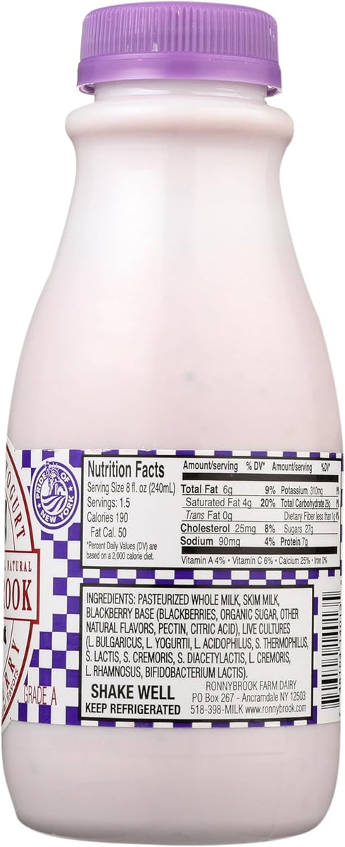 RONNY BROOK 12 RONNYBROOK FARM DAIRY Blackberry Drinkable Yogurt, FZ