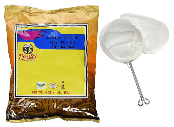 DragonMall Teas Thai Iced Tea Traditional Restaurant Style,1 pack of 16 oz with filter