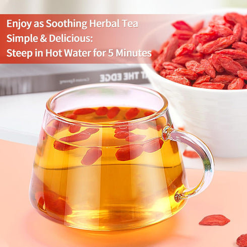 ANTAKUBU 160g(5.64OZ),100% Goji Berries Natural Wolfberry for Making Goji berry tea,Beverages,Oatmeal and Snacks,No