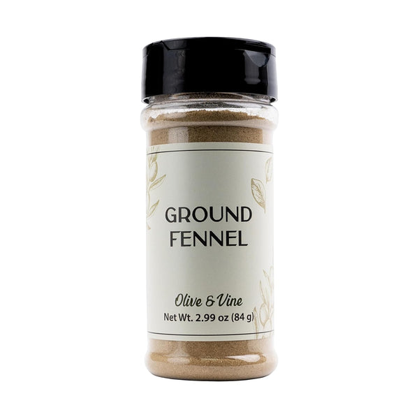 Olive & Vine Ground Fennel, Aromatic Spice, Seasoning for Sausages, Curries, and