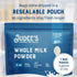 80 Oz Judee's Gluten Free Whole Milk Powder - Emergency & Travel Friendly for Emergency Supplies - Dried Powdered Milk