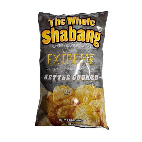 Generic Pack 4, 6 oz The Whole Shabang Potato Chips Variety of Extreme, Extreme Kettle, Extreme Crunchies, Original.