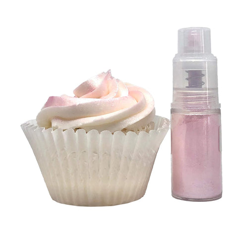 4 Edible luster dust Spray, Pink, Baby Pink and Pearl white ,Metallic Dust Spray Pump dispenser gram each for cake