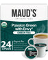 Maud's Organic Passion Green Tea Pods, 24 ct, Recyclable Single Serve Tea Pods Compatible with Keurig K Cups Maker