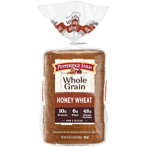 Pepperidge Farm Whole Grain Honey Wheat Bread, 24 Oz Loaf