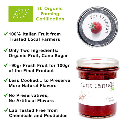 100% 90%+ 8.1 oz WellEatable Strawberry Jam Preserves, Italian Fresh Berries, Fruit-Forward, More Spoonable, Less Jelly
