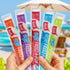 24 Count Pack Frozen Freeze Pops, Ice Pops Bulk of Refreshing Assorted Flavors, Enjoy Dye Free Popsicles and Ready