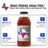 16 oz, Pack 12 Texas Tea Sugar Land Sweet Tea, Real Brewed Organic Black Tea with Imperial Pure Cane Sugar, Non GMO, No