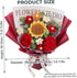 Lawnrden Crochet Flowers, Crochet Flower Bouquet - Knitted Roses & Tulips, Long-Lasting Bouquet of Flowers