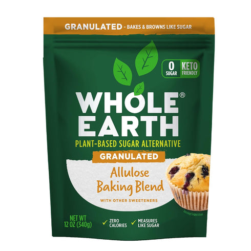 Whole Earth Sweetener Co. Allulose Baking Blend, Granulated Plant-Based Sugar Alternative, 12 Ounces, 0.75 Pound
