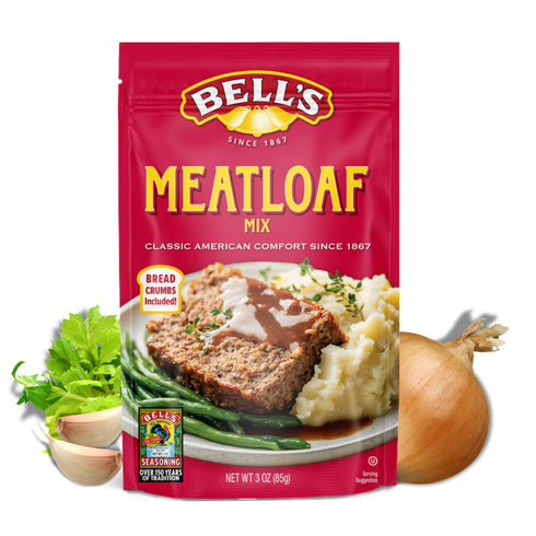Bell's Meatloaf Mix, 3 oz Classic Homestyle Recipe Made with Bell's Seasoning