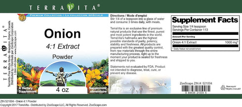 Terravita 4:1 (4 oz, 521004) Onion Powder ZIN: