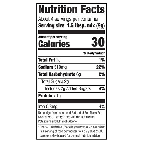 1.25 oz (Pack 12) McCormick Seasoning Mix, Loaded BBQ Burger Bowl, Hearty, Ground Meat, Smash Burger Seasoning, No