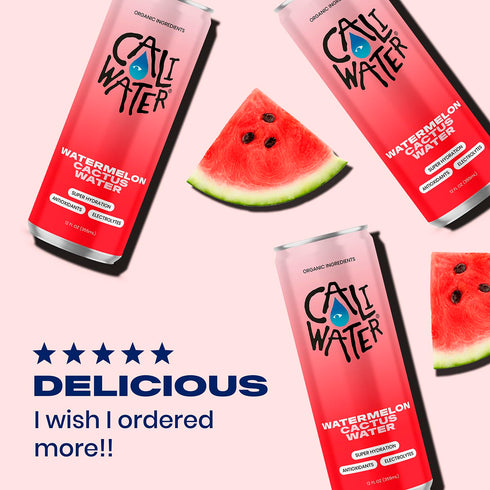 12 Pack 5 7g 35 12 oz CALIWATER Organic Cactus Water (Watermelon) Coconut Water Alternative - Electrolytes, of Sugar