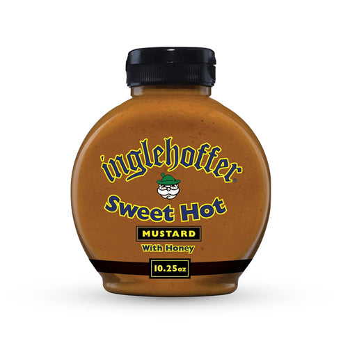 Inglehoffer Sweet Hot Mustard 10.25oz, Honey Sweetened Spicy Mustard with Bold Flavor