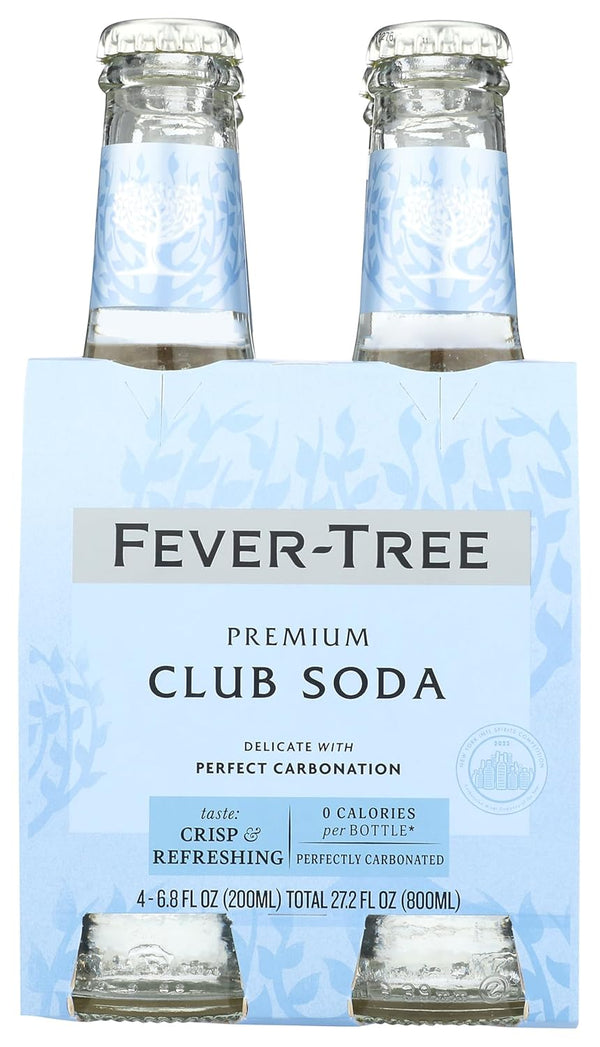 Fever-Tree, Soda Club Spring Water, 6.8 Fl Oz, 4 Count