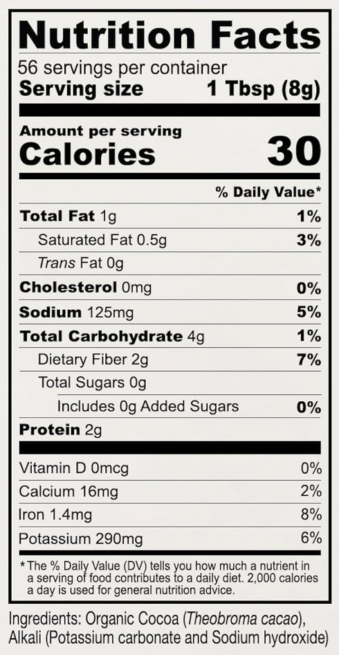 1 lb, Anthony's Organic Black Cocoa Powder, Unsweetened, Dutch Processed, Gluten Free, Non GMO