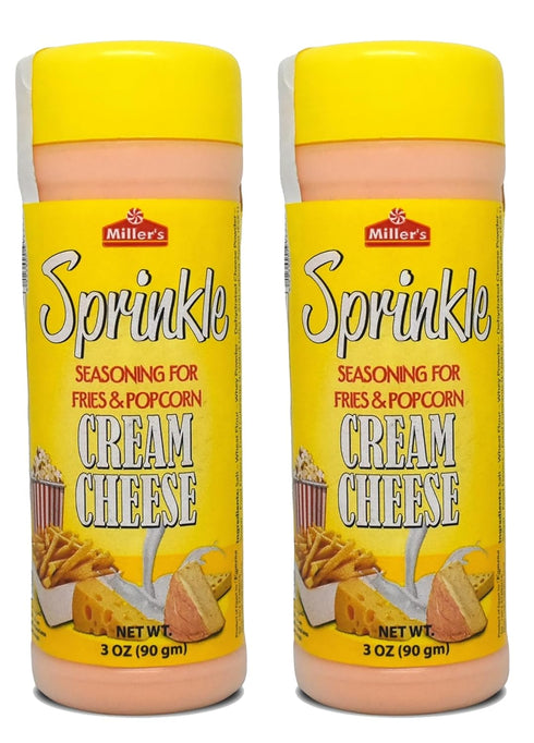 ?? Sprinkle Cream Cheese Seasoning for Fries and Popcorn - Natural Powder Spice (2 Pack = 6.35 oz / 180 gm)