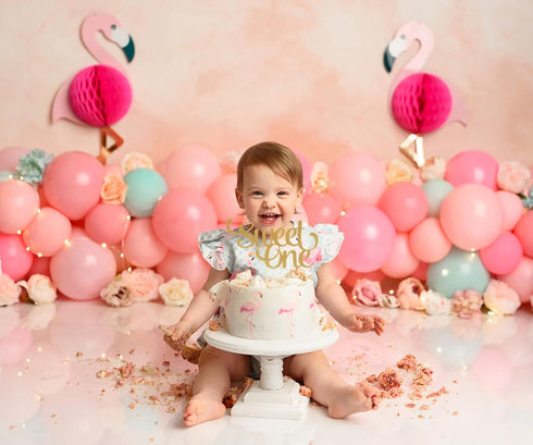 1st Birthday Gold Cake Topper - Glitter Sweet One for Photo Booth Props